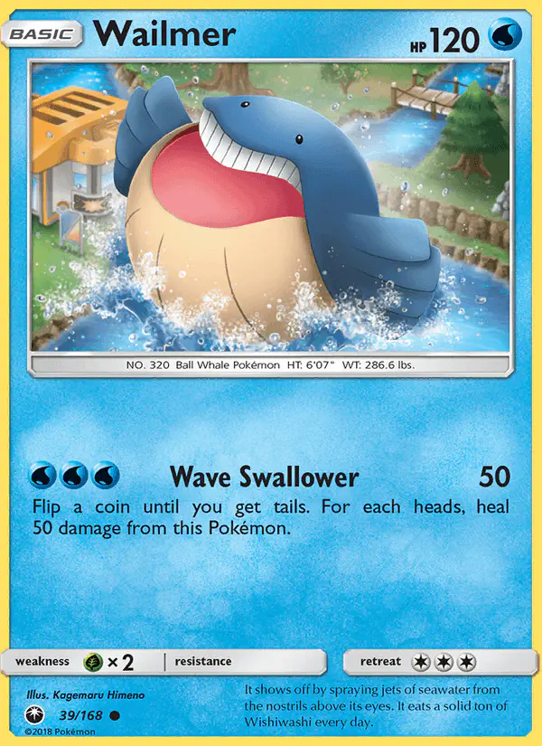 Carta Wailmer 39/168 de Celestial Storm