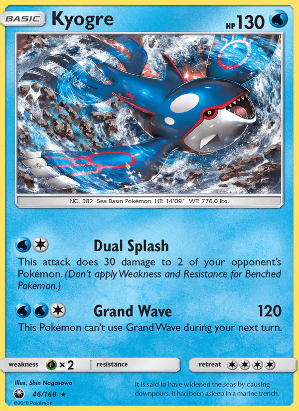Carta Kyogre 46/168 de Celestial Storm