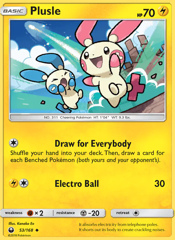 Carta Plusle 53/168 de Celestial Storm