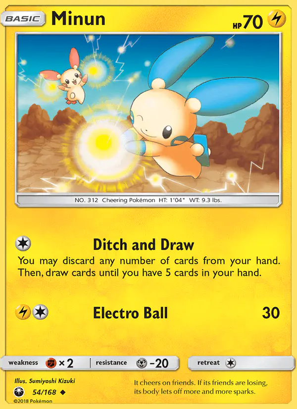 Carta Minun 54/168 de Celestial Storm