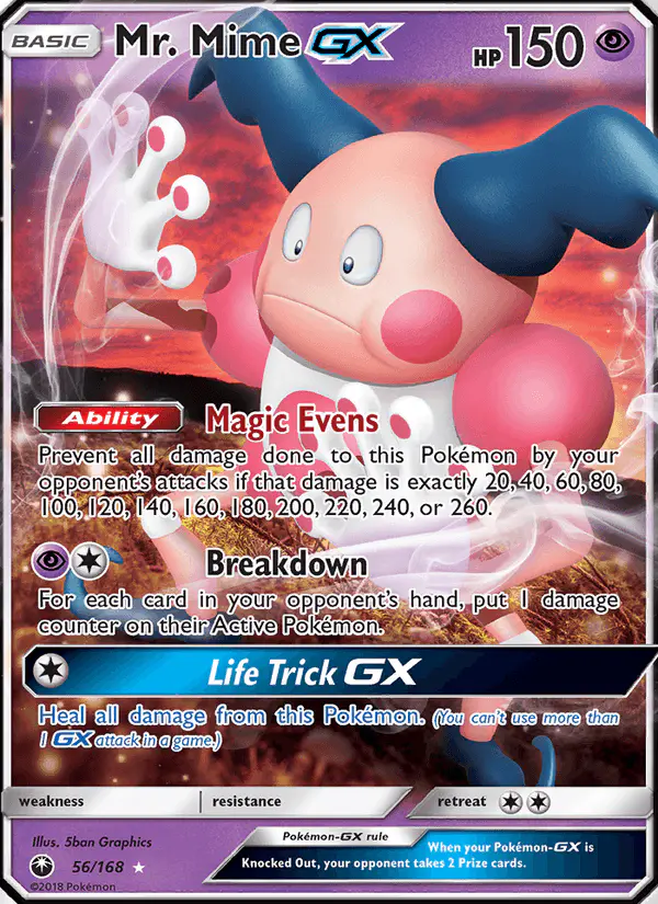 Carta Mr. Mime GX 56/168 de Celestial Storm