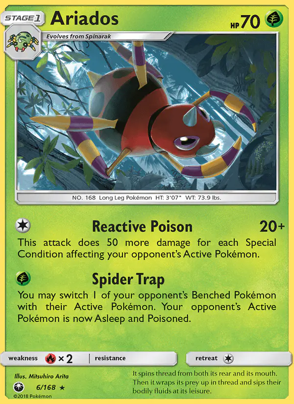 Carta Ariados 6/168 de Celestial Storm