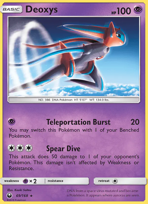Carta Deoxys 69/168 de Celestial Storm