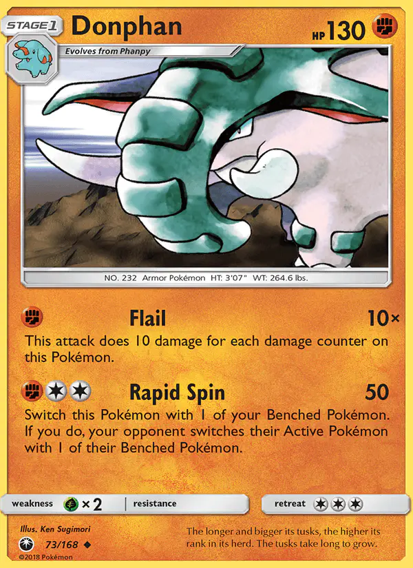 Carta Donphan 73/168 de Celestial Storm