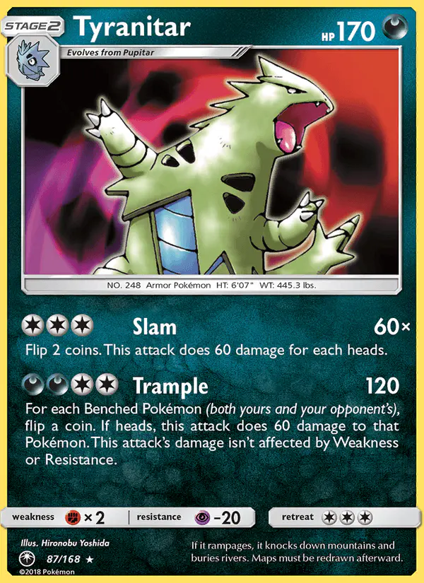 Carta Tyranitar 87/168 de Celestial Storm