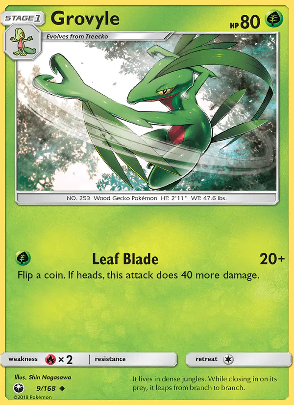 Carta Grovyle 9/168 de Celestial Storm
