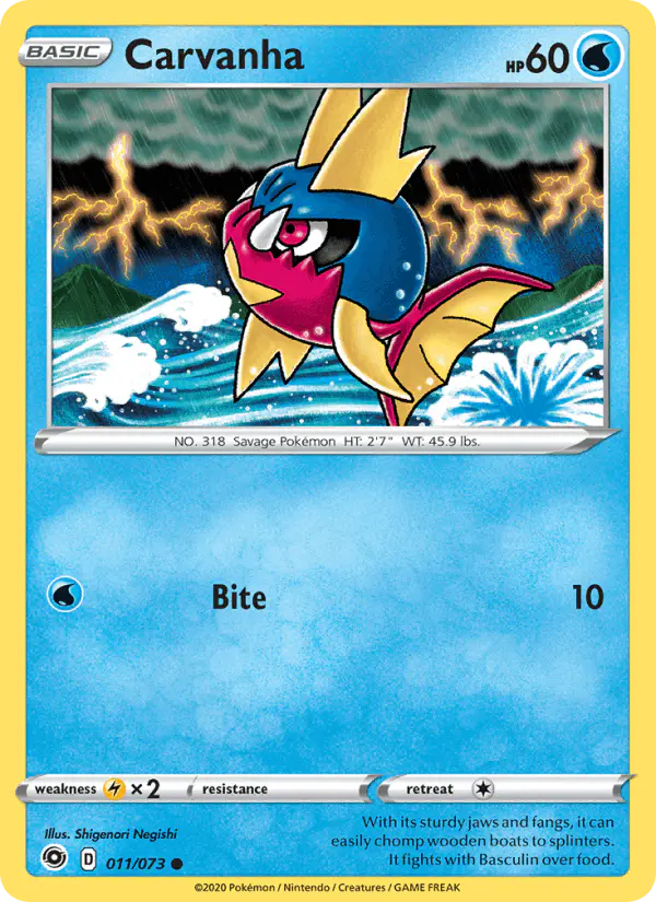 Carta Carvanha 011/073 de Champion's Path