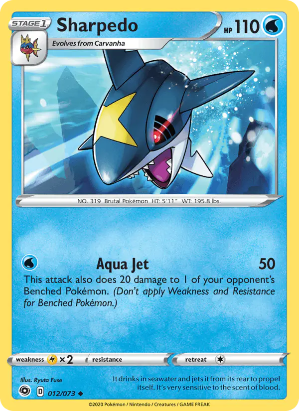 Carta Sharpedo 012/073 de Champion's Path