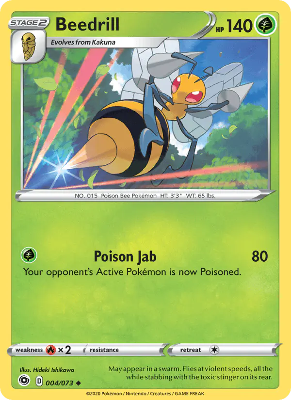 Carta Beedrill 004/073 de Champion's Path