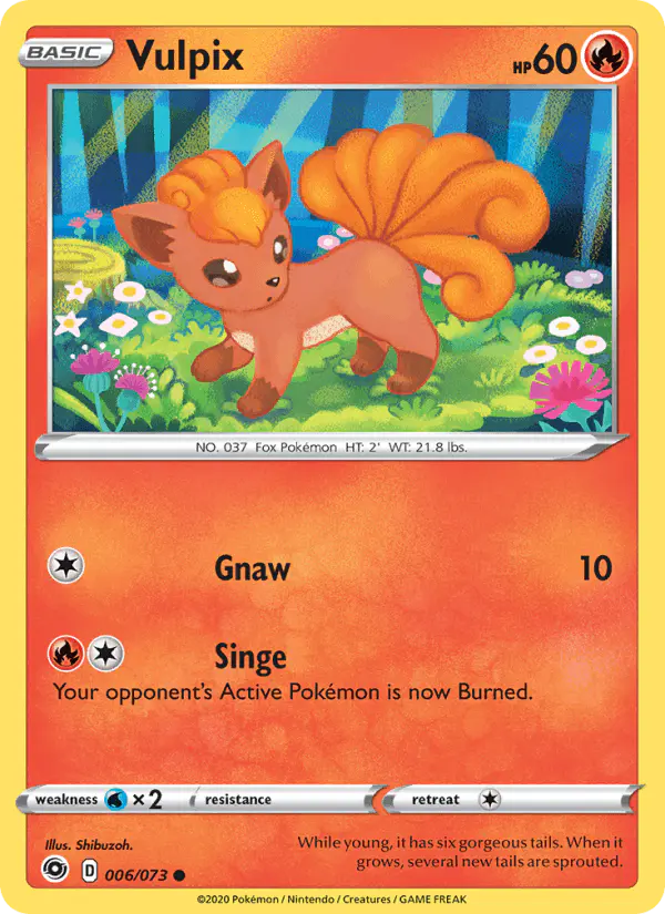 Carta Vulpix 006/073 de Champion's Path