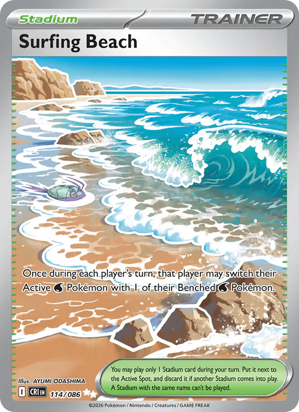 Carta Surfing Beach 114/086 de Chaos Rising