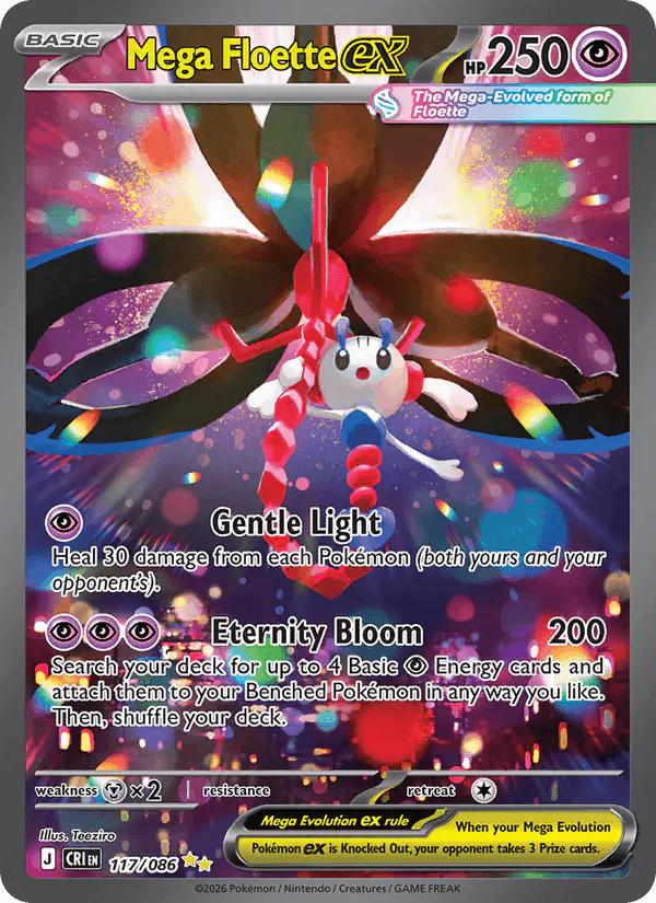 Carta Mega Floette ex 117/086 de Chaos Rising