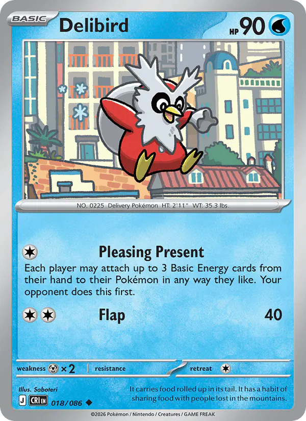 Carta Delibird 018/086 de Chaos Rising