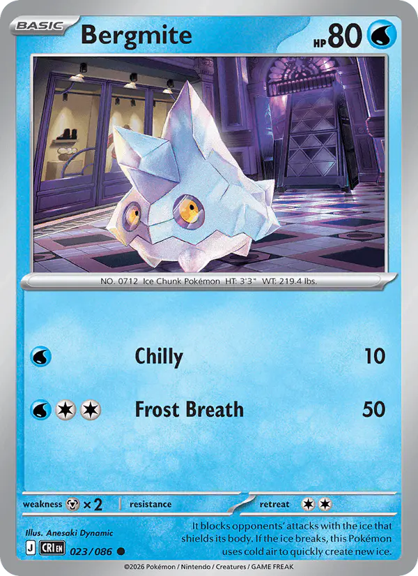 Carta Bergmite 023/086 de Chaos Rising