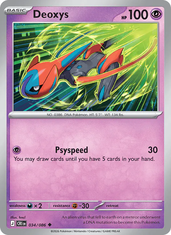 Carta Deoxys 034/086 de Chaos Rising