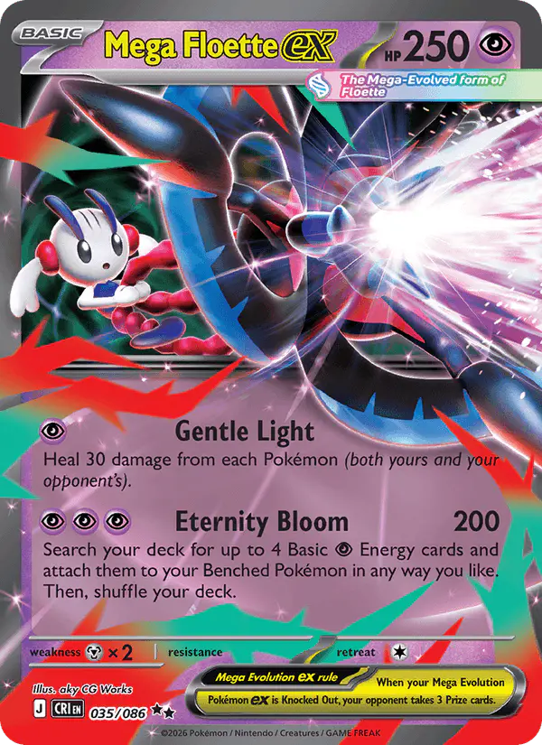 Carta Mega Floette ex 035/086 de Chaos Rising