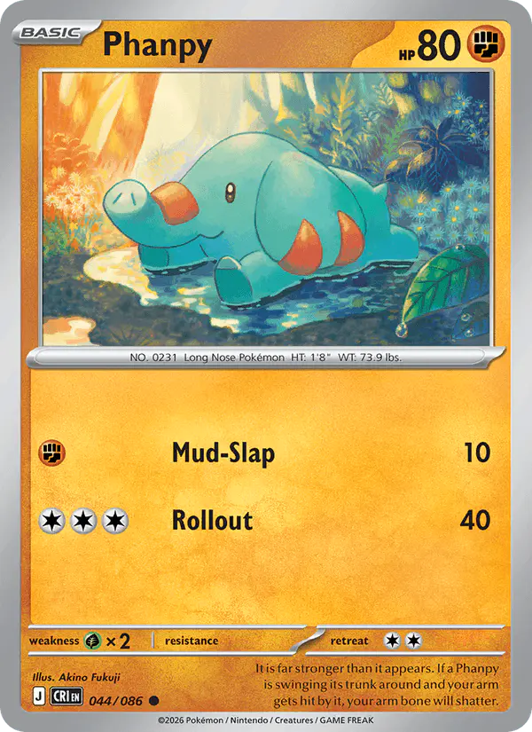 Carta Phanpy 044/086 de Chaos Rising
