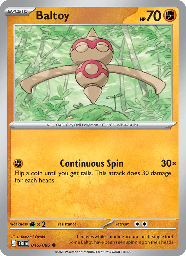 Carta Baltoy 046/086 de Chaos Rising