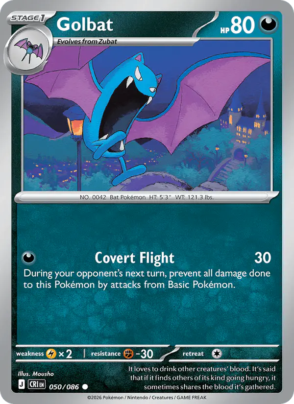 Carta Golbat 050/086 de Chaos Rising