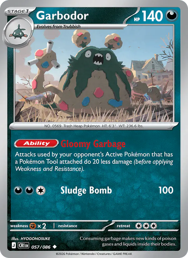 Carta Garbodor 057/086 de Chaos Rising
