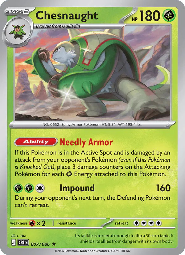 Carta Chesnaught 007/086 de Chaos Rising