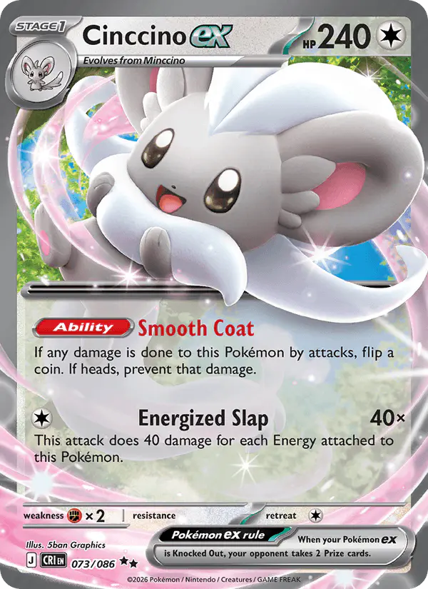 Carta Cinccino ex 073/086 de Chaos Rising