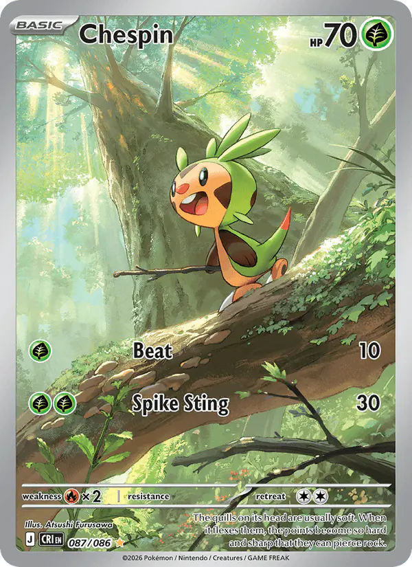 Carta Chespin 087/086 de Chaos Rising