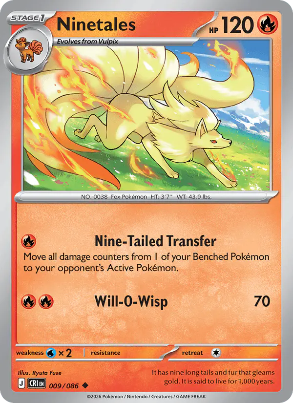 Carta Ninetales 009/086 de Chaos Rising