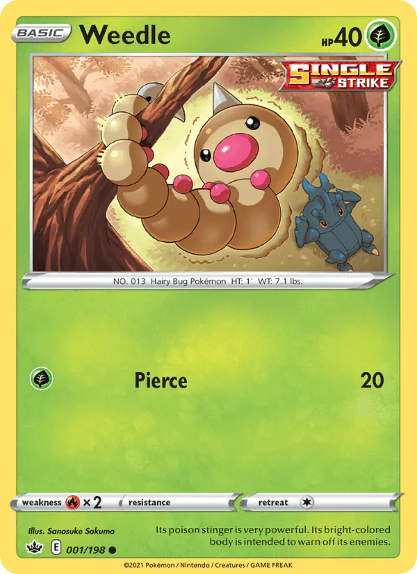 Carta Weedle 001/198 de Chilling Reign