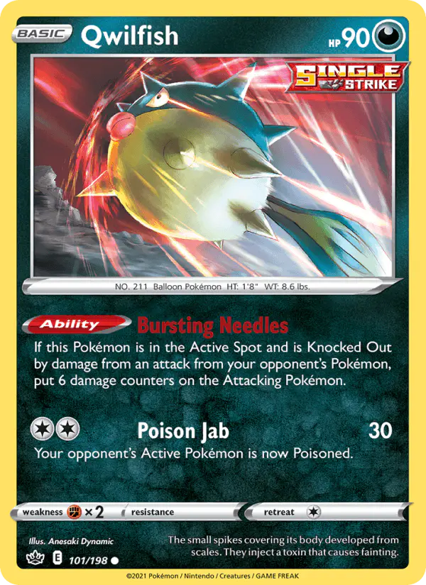 Carta Qwilfish 101/198 de Chilling Reign