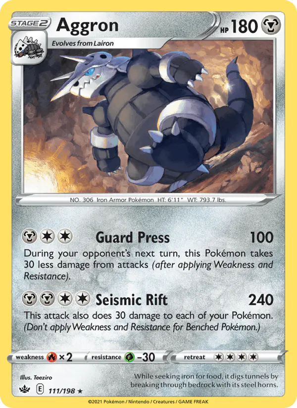 Carta Aggron 111/198 de Chilling Reign