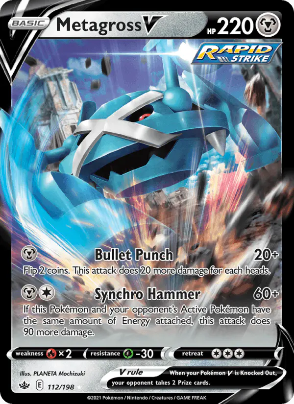 Carta Metagross V 112/198 de Chilling Reign