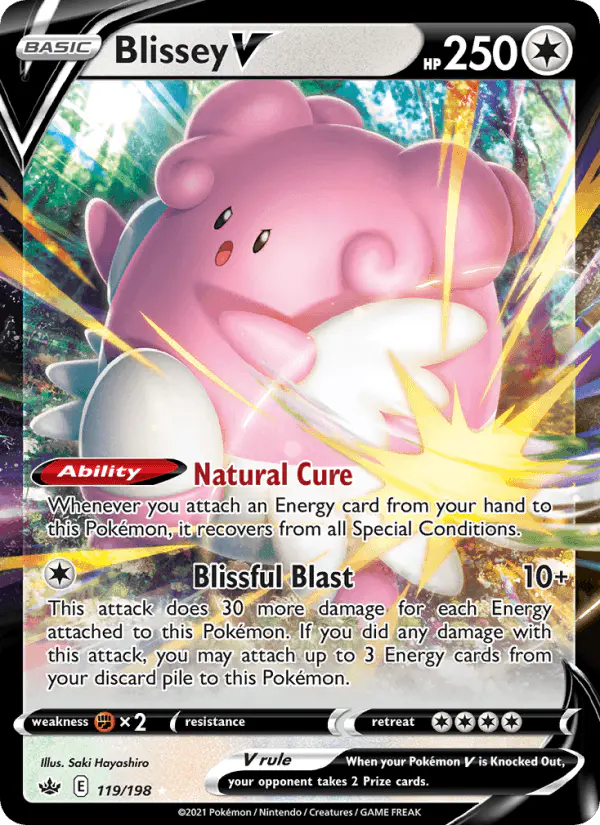 Carta Blissey V 119/198 de Chilling Reign