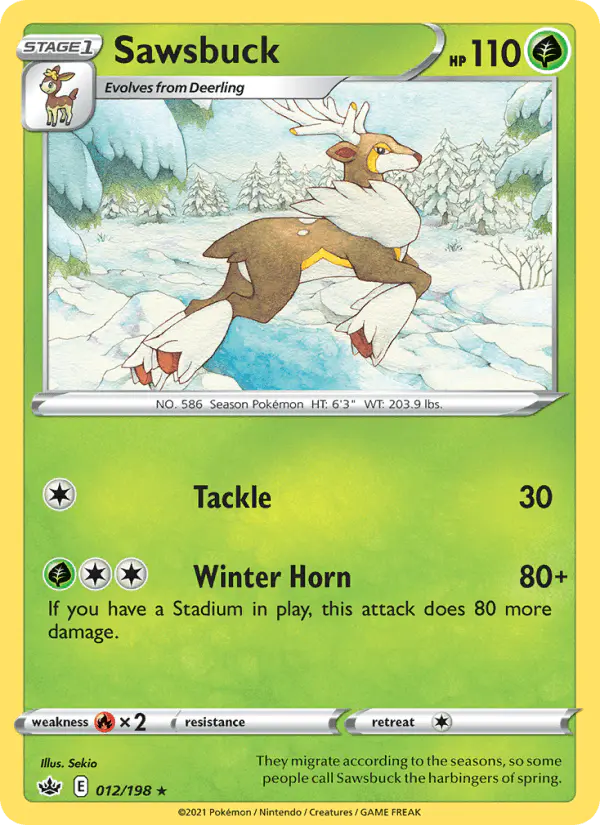 Carta Sawsbuck 012/198 de Chilling Reign