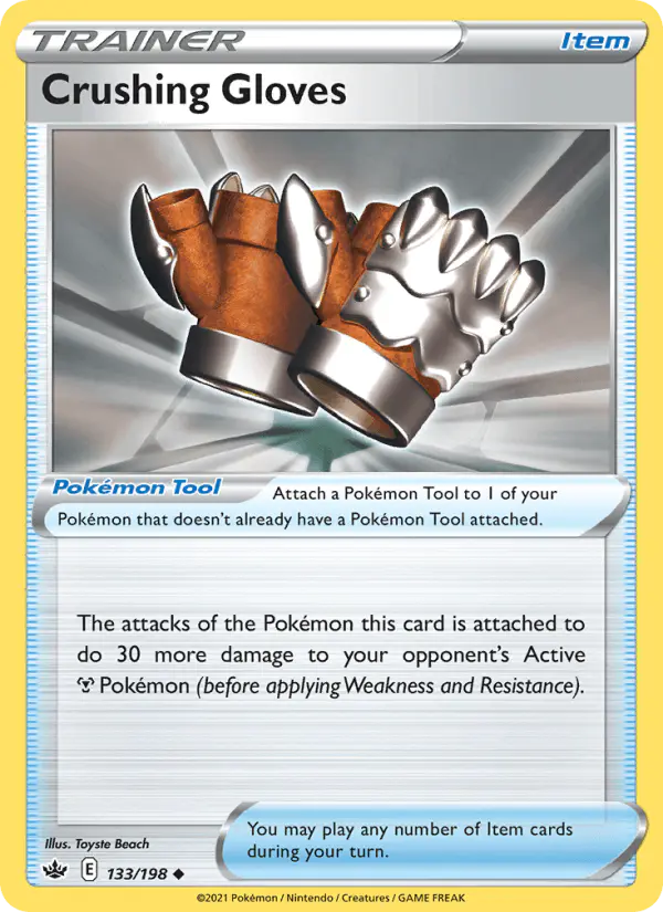 Carta Crushing Gloves 133/198 de Chilling Reign