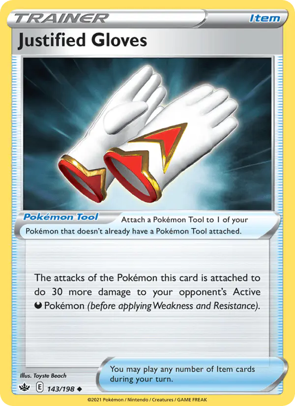 Carta Justified Gloves 143/198 de Chilling Reign