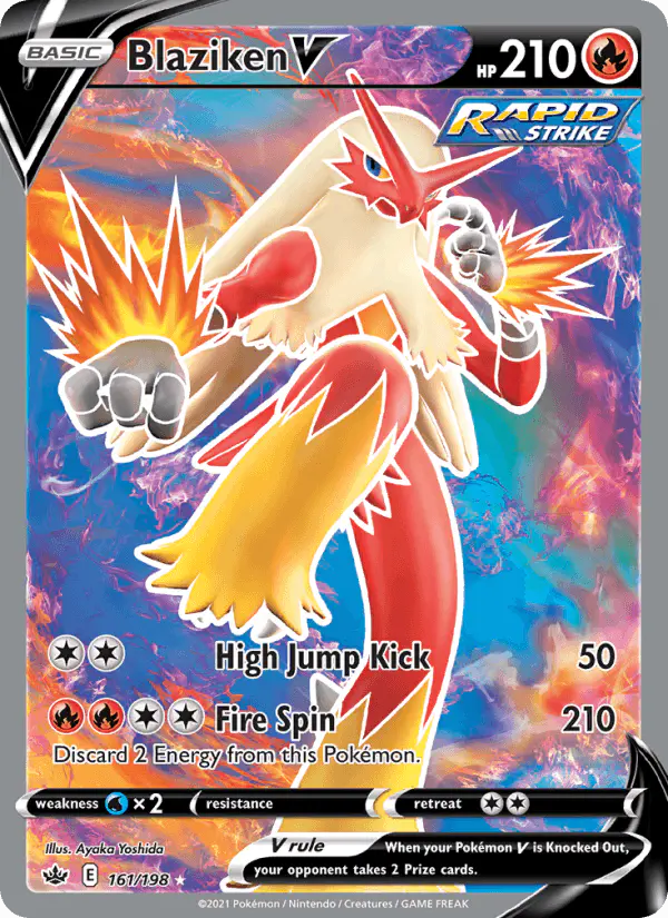 Carta Blaziken V 161/198 de Chilling Reign