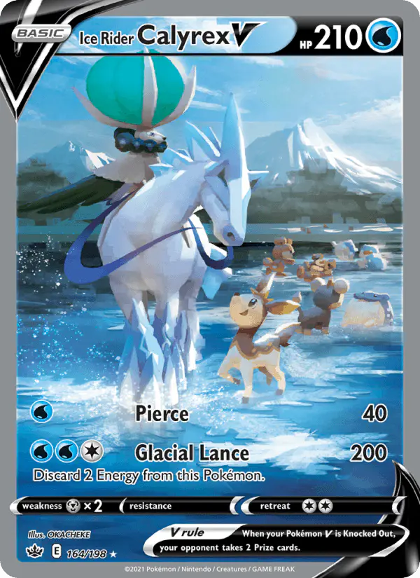 Carta Ice Rider Calyrex V 164/198 de Chilling Reign