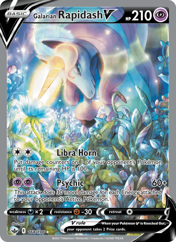 Carta Galarian Rapidash V 168/198 de Chilling Reign