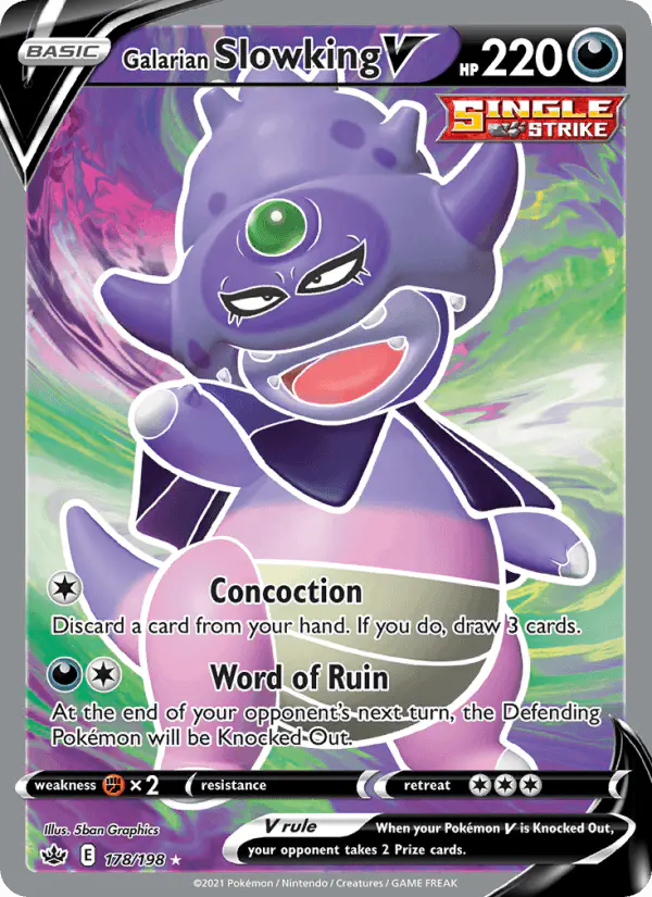 Carta Galarian Slowking V 178/198 de Chilling Reign