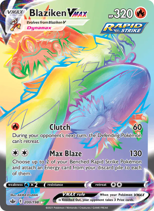 Carta Blaziken VMAX 200/198 de Chilling Reign