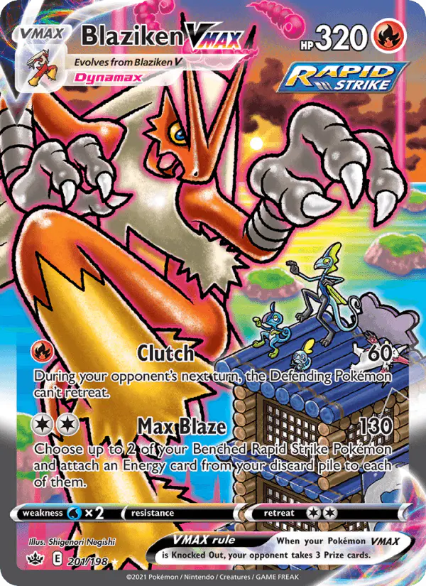 Carta Blaziken VMAX 201/198 de Chilling Reign