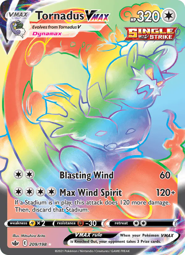 Carta Tornadus VMAX 209/198 de Chilling Reign