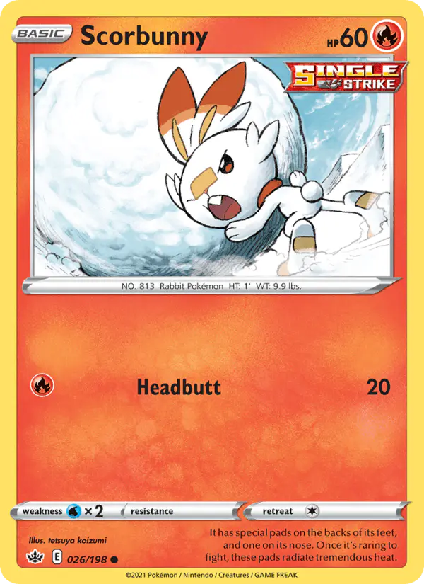 Carta Scorbunny 026/198 de Chilling Reign
