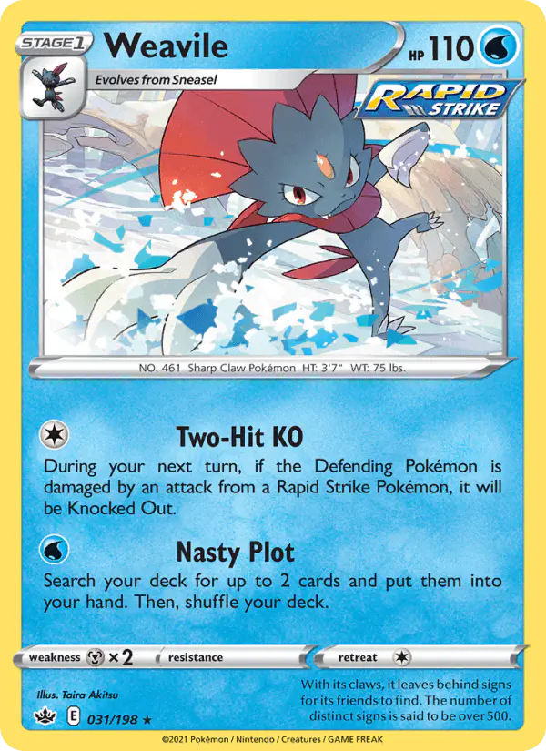 Carta Weavile 031/198 de Chilling Reign