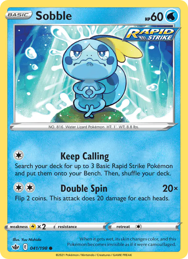 Carta Sobble 041/198 de Chilling Reign