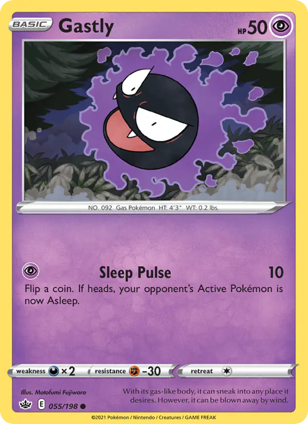 Carta Gastly 055/198 de Chilling Reign