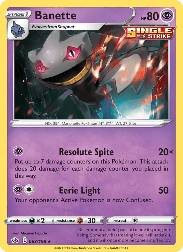 Carta Banette 063/198 de Chilling Reign