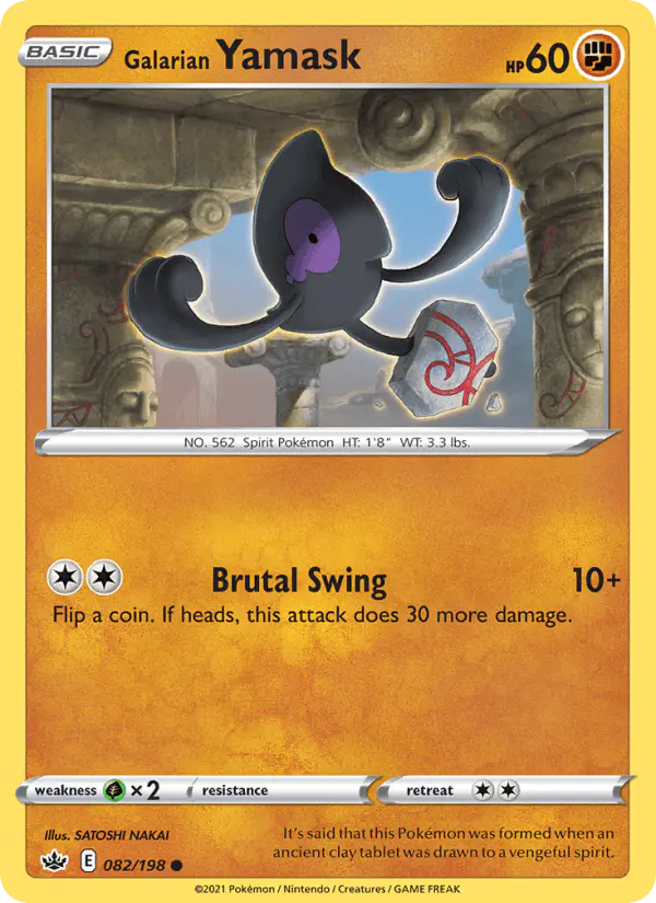 Carta Galarian Yamask 082/198 de Chilling Reign