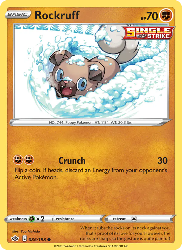 Carta Rockruff 086/198 de Chilling Reign